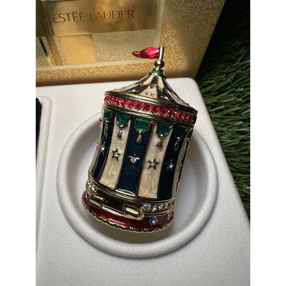 Estée Lauder Beautiful Circus Tent Solid Perfume Compact 2001 w/ Box