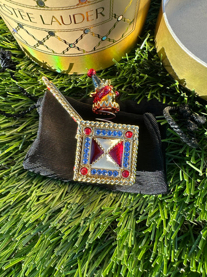 RARE Estée Lauder Jack in the Box Perfume Compact Trinket