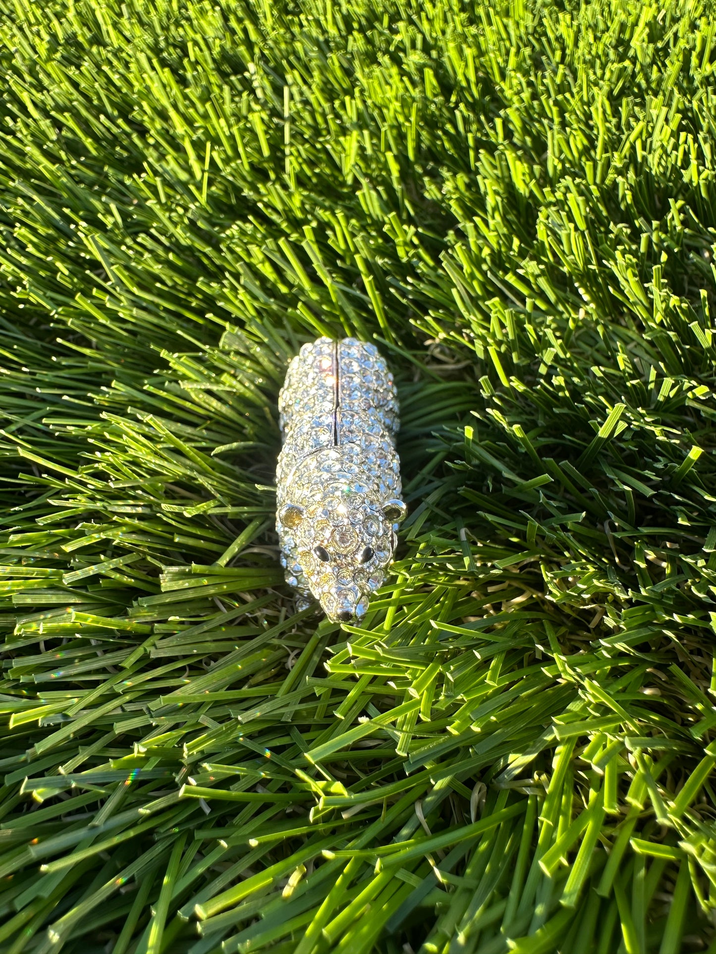 Estée Lauder sparkling Polar Bear Solid Perfume Compact Trinket