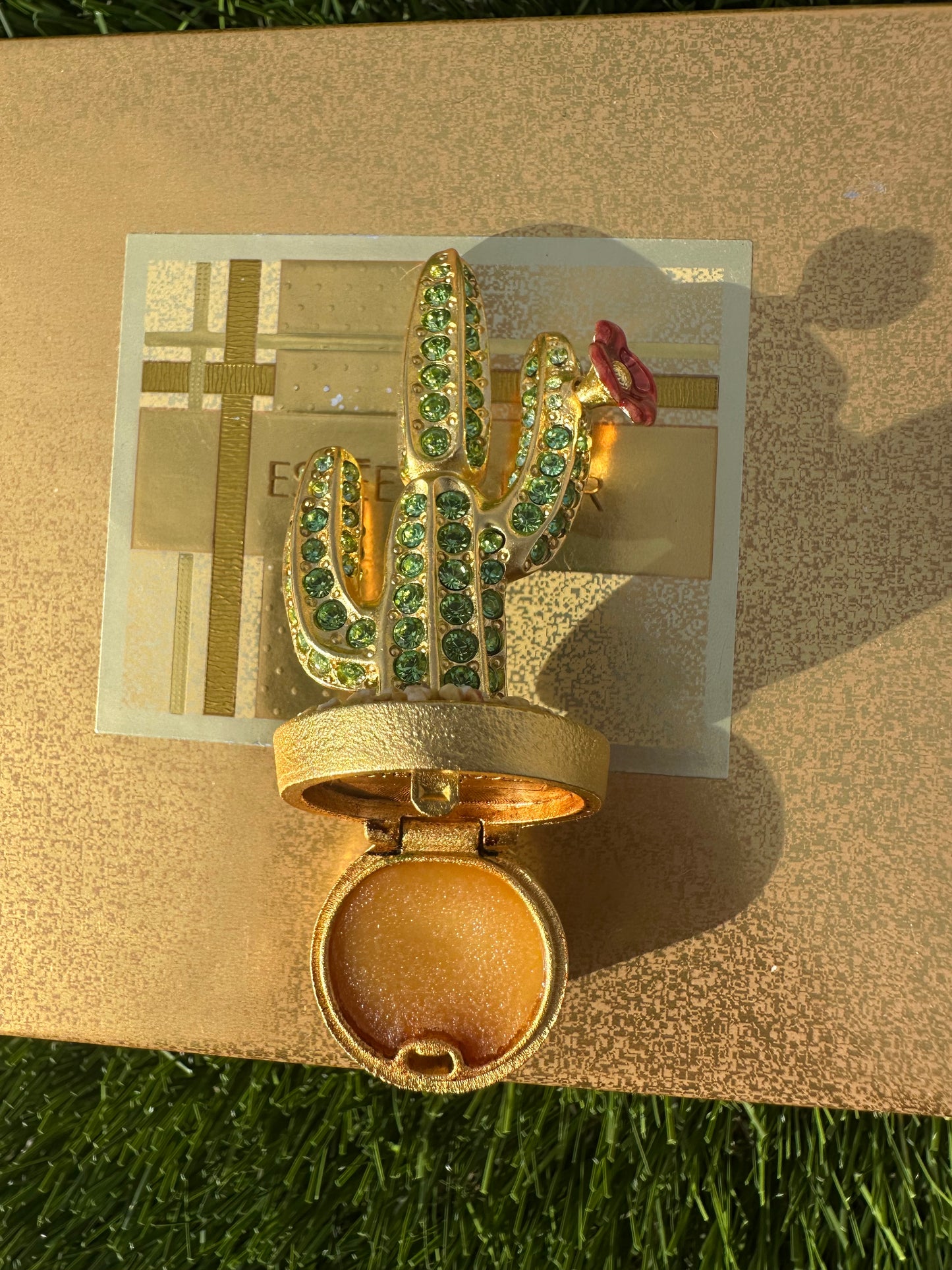 Estée Lauder Cactus Solid Perfume Compact Trinket