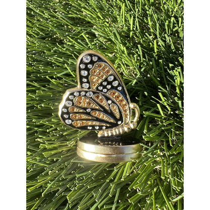 ⭐️Estee Lauder Bejeweled Butterfly 2007 Solid Perfume Compact Beautiful⭐️