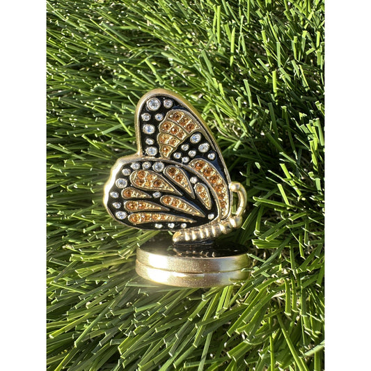 ⭐️Estee Lauder Bejeweled Butterfly 2007 Solid Perfume Compact Beautiful⭐️