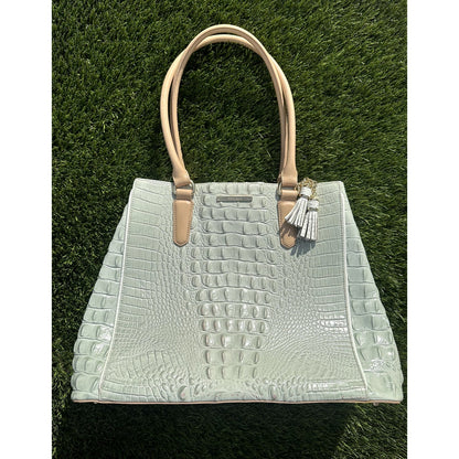 Pristine & Authentic Brahmin Medium Asher Tote – Sea Glass Tri-Texture