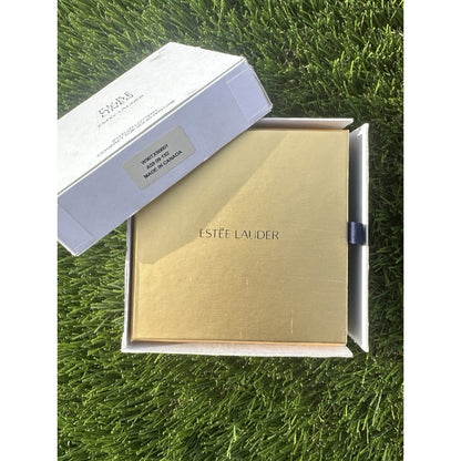 NIB Estee Lauder 2009 Jeweled Lantern Solid Perfume Compact Pure White Linen NEW