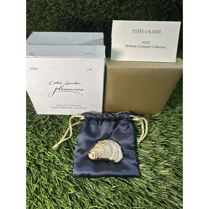 2005 Estee Lauder Limited Edition OPULENT OYSTER Solid Perfume Compact Boxes