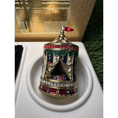 Estée Lauder Beautiful Circus Tent Solid Perfume Compact 2001 w/ Box