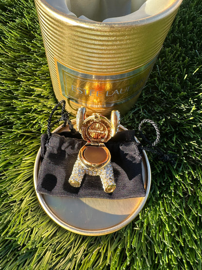 Vintage Estée Lauder Crystal Teddy Bear Perfume Compact / Trinket