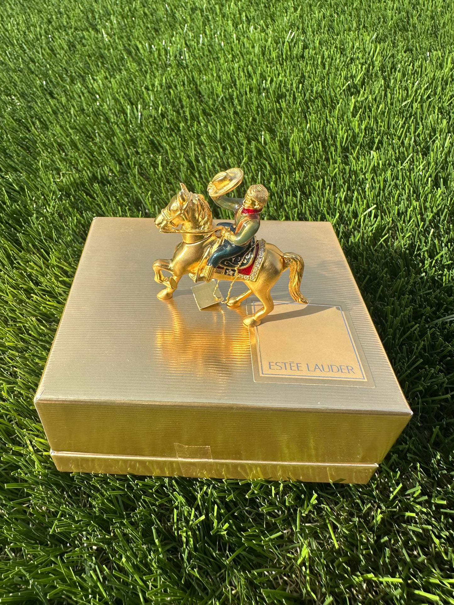 Estée Lauder Cowboy Solid Perfume Compact Trinket