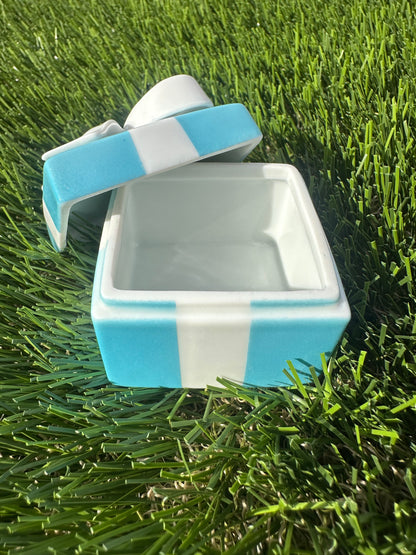 Tiffany Blue Gift Box Trinket 2 Inch Bone China Porcelain