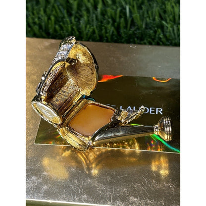 ⭐️Estee Lauder 'Beautiful Watering Can' Solid Perfume Compact SwarovskiVintage⭐️
