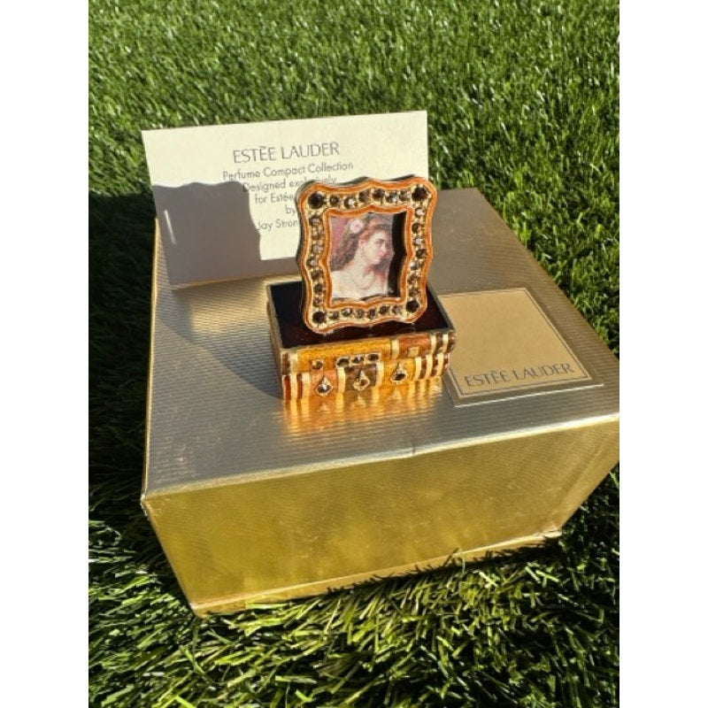 ESTEE LAUDER PERFUME COMPACT RARE 2002 ROMANTIC EDITION MIBB ~ BEAUTIFUL