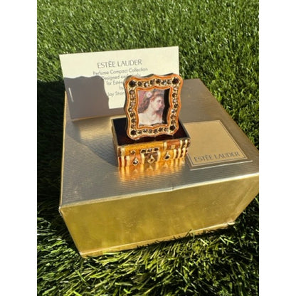 ESTEE LAUDER PERFUME COMPACT RARE 2002 ROMANTIC EDITION MIBB ~ BEAUTIFUL