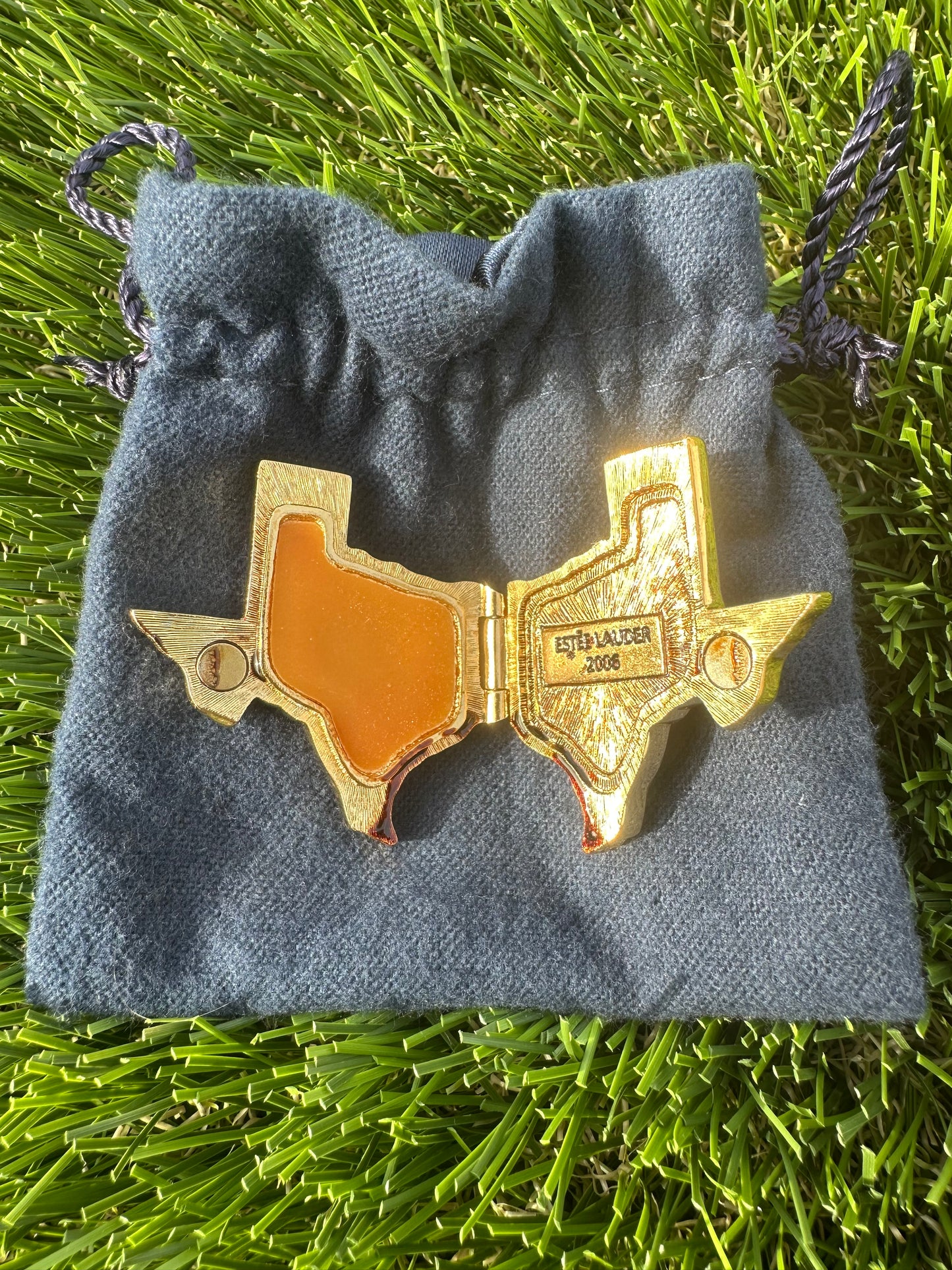 Estée Lauder Lone Star State Solid Perfume Compact Trinket