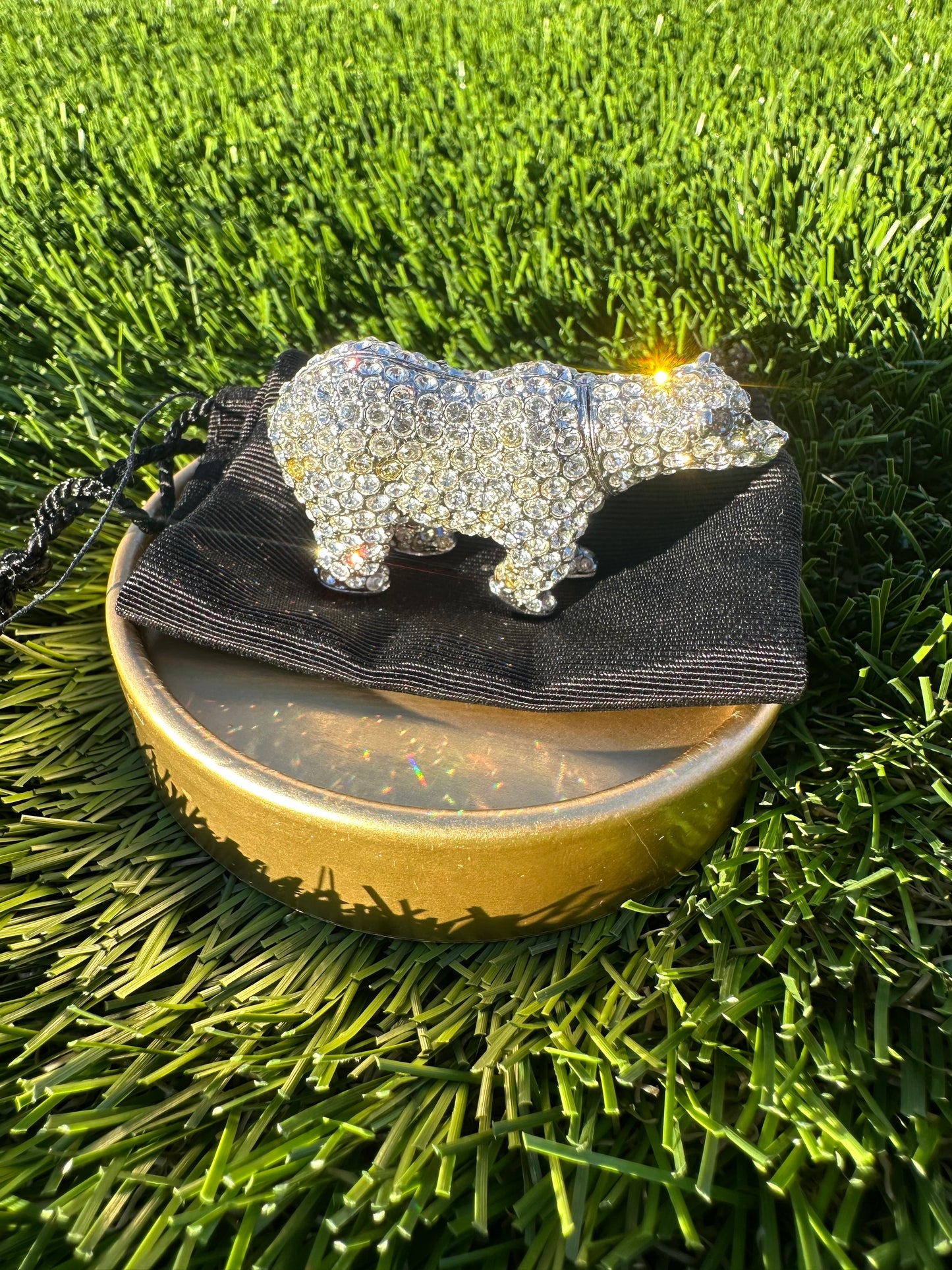 Estée Lauder sparkling Polar Bear Solid Perfume Compact Trinket