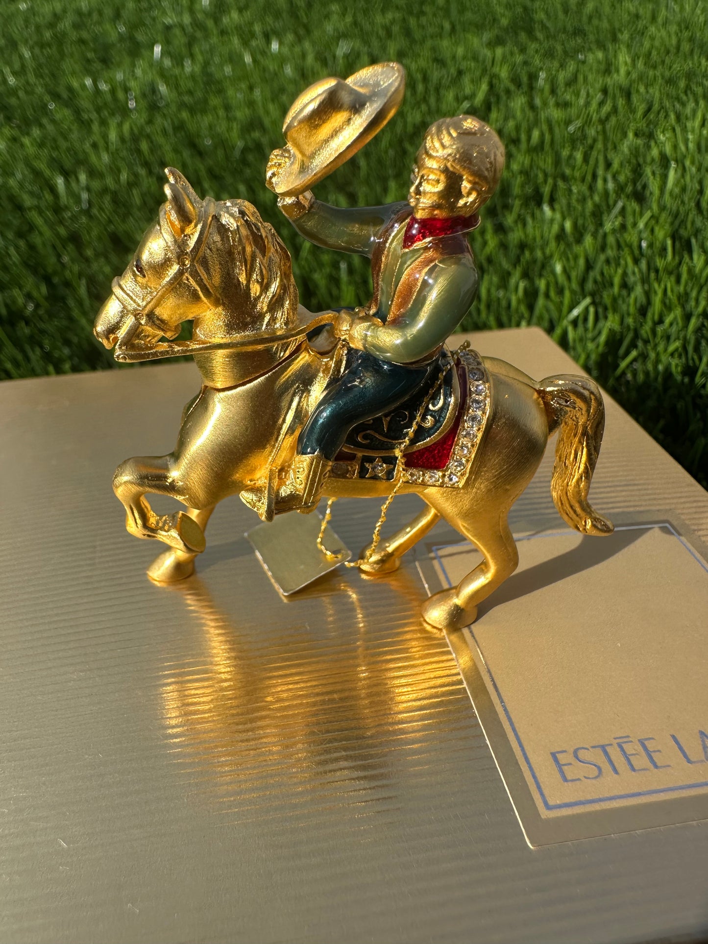 Estée Lauder Cowboy Solid Perfume Compact Trinket