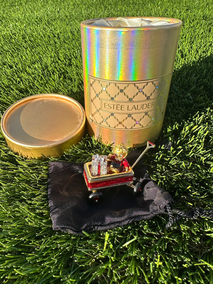 Estée Lauder Little Red Wagon Perfume Compact Trinket