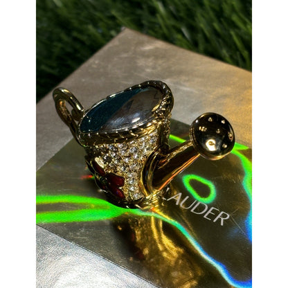 ⭐️Estee Lauder 'Beautiful Watering Can' Solid Perfume Compact SwarovskiVintage⭐️
