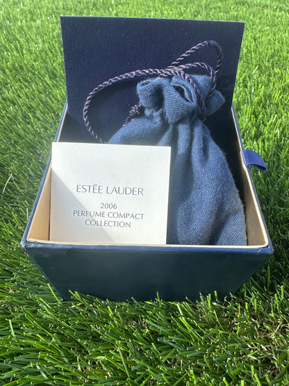 Estée Lauder Cowboy Boot Solid Perfume Compact Trinket with Spinning Spur