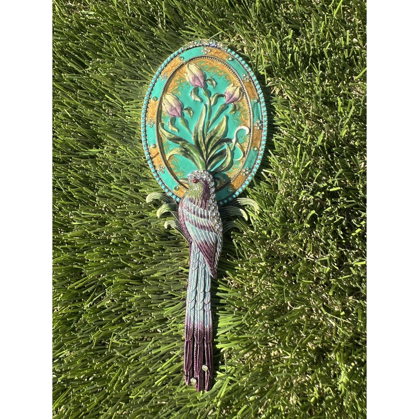 ⭐️ Two's Company Mandalay Austrian Crystal Hand Mirror⭐️