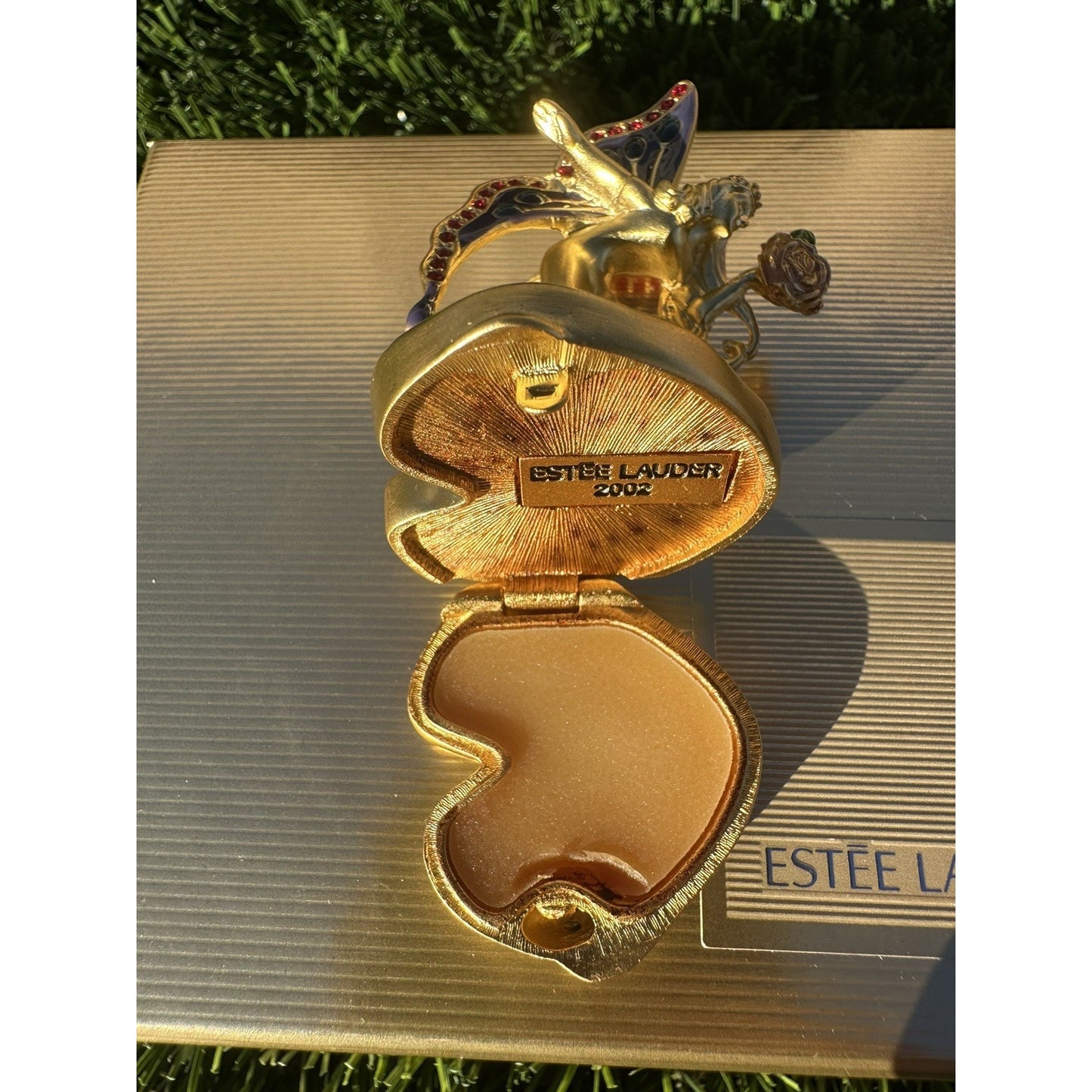 ⭐️Estee Lauder PLEASURES "ENCHANTED FAIRY" Solid Perfume Compact with Pouch⭐️