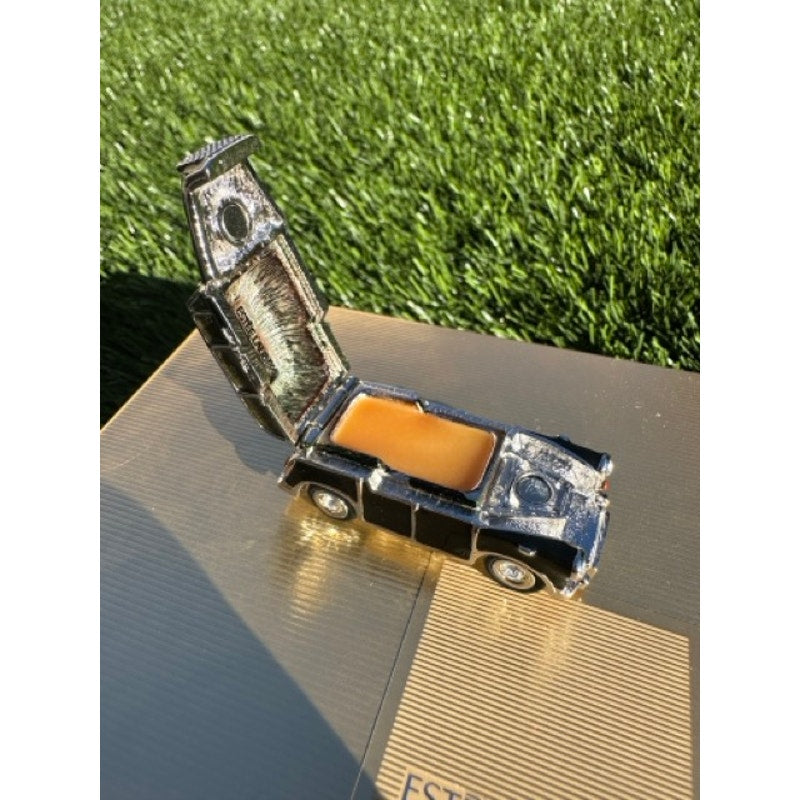 Estee Lauder Pleasures London Taxi Solid Perfume Compact NIB Gold Case + Box