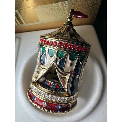 Estée Lauder Beautiful Circus Tent Solid Perfume Compact 2001 w/ Box