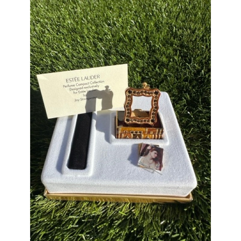 ESTEE LAUDER PERFUME COMPACT RARE 2002 ROMANTIC EDITION MIBB ~ BEAUTIFUL