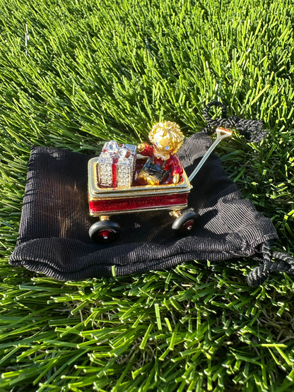 Estée Lauder Little Red Wagon Perfume Compact Trinket