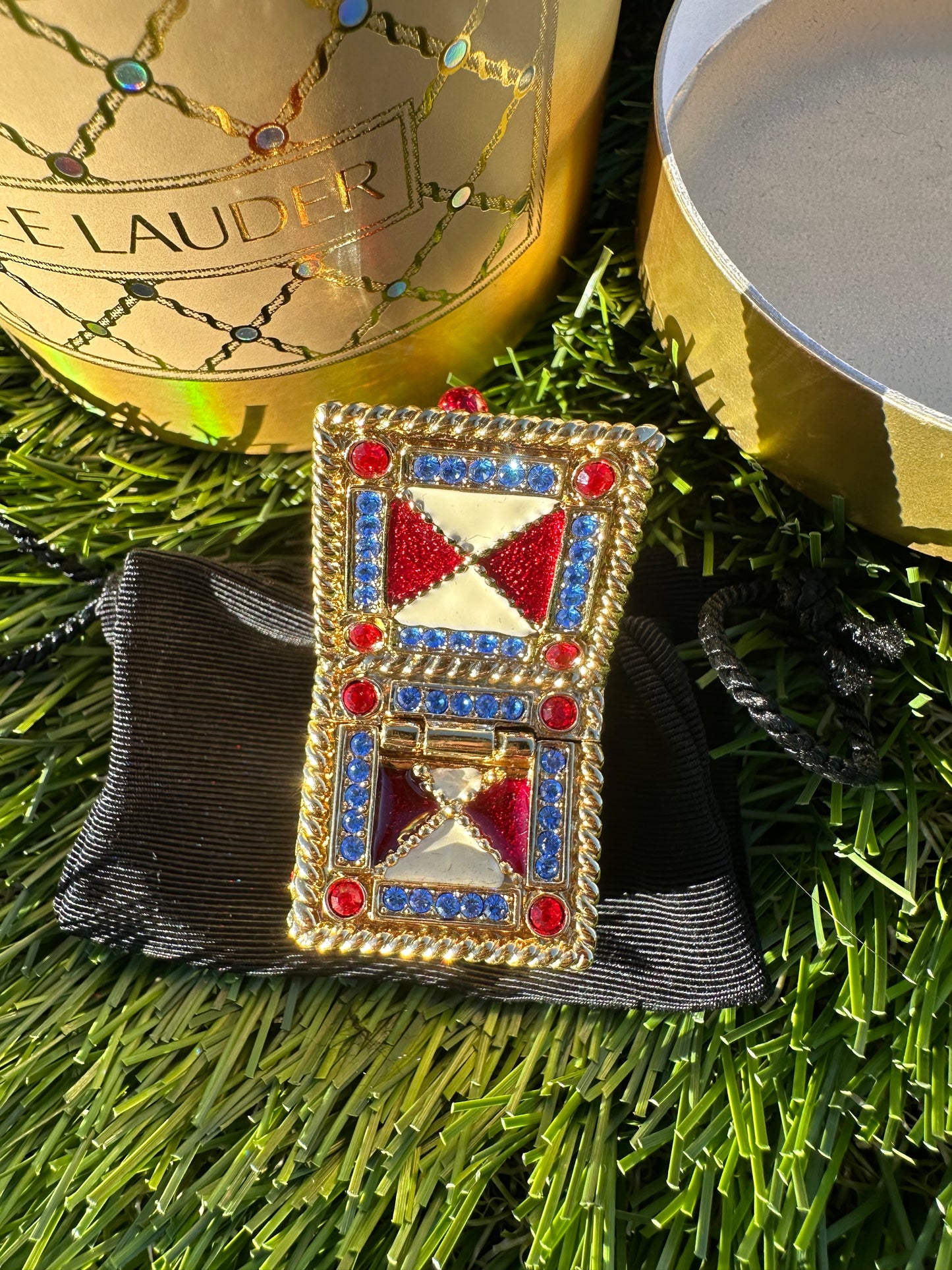 RARE Estée Lauder Jack in the Box Perfume Compact Trinket