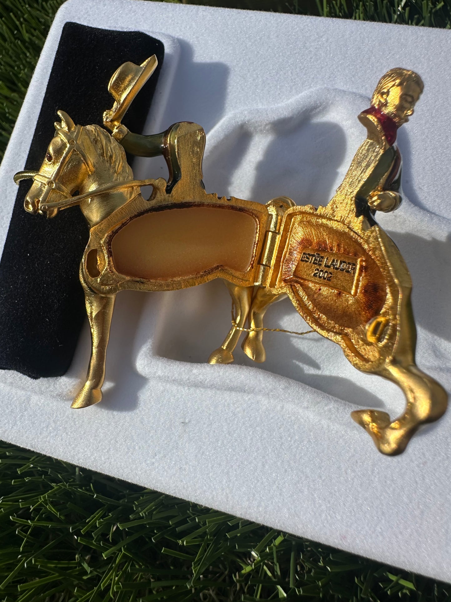 Estée Lauder Cowboy Solid Perfume Compact Trinket