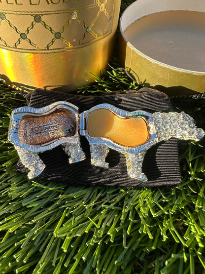 Estée Lauder sparkling Polar Bear Solid Perfume Compact Trinket