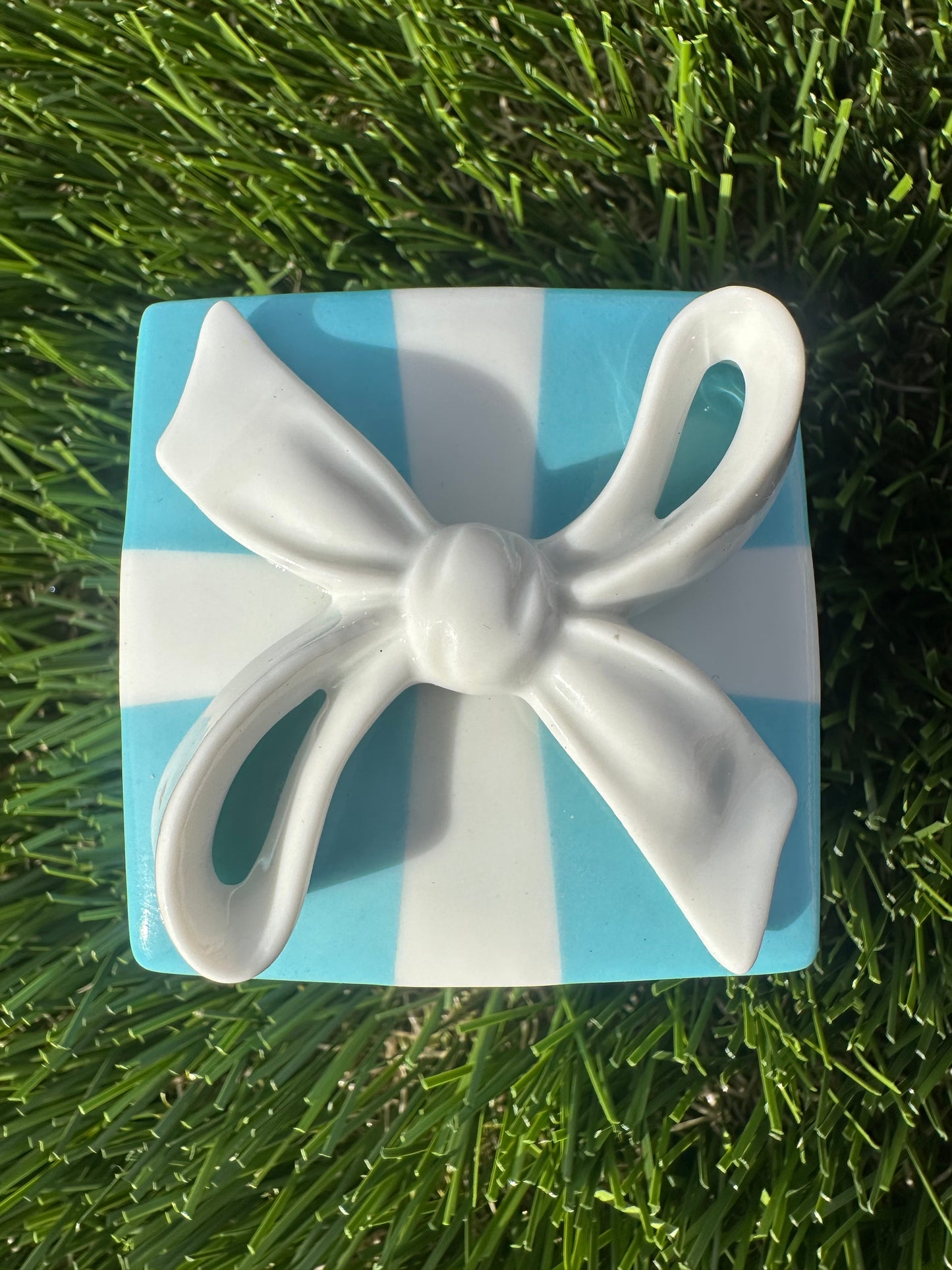 Tiffany Blue Gift Box Trinket 2 Inch Bone China Porcelain