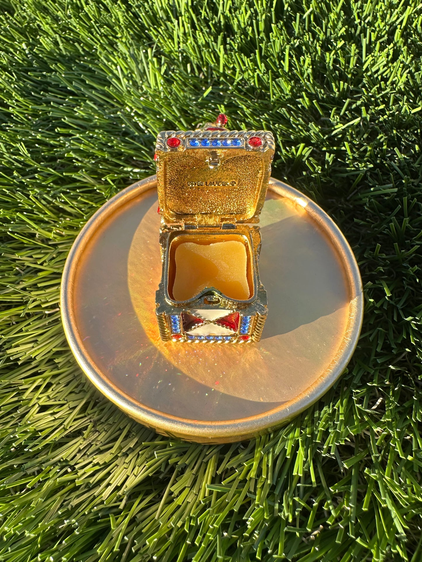 RARE Estée Lauder Jack in the Box Perfume Compact Trinket