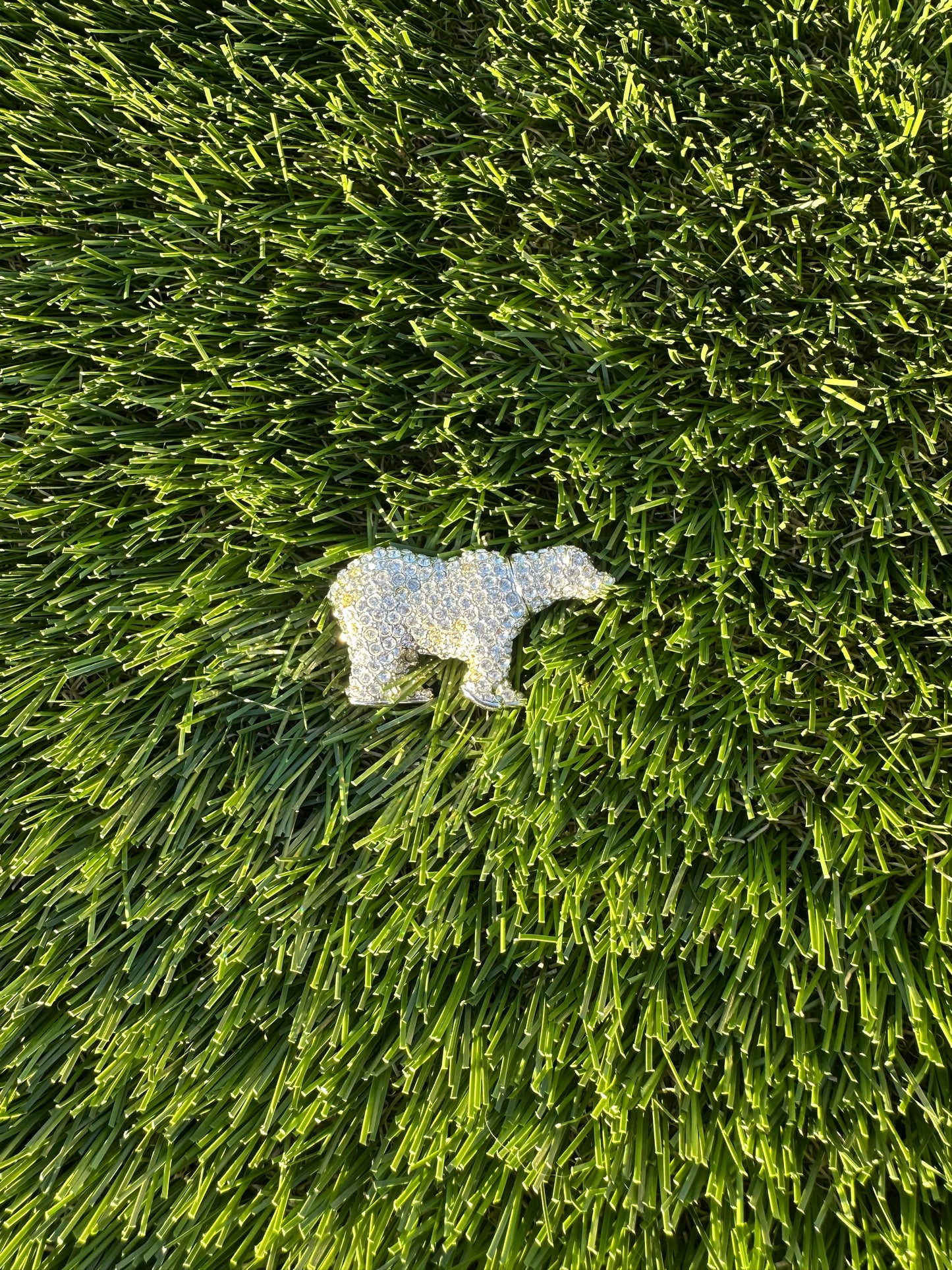 Estée Lauder sparkling Polar Bear Solid Perfume Compact Trinket