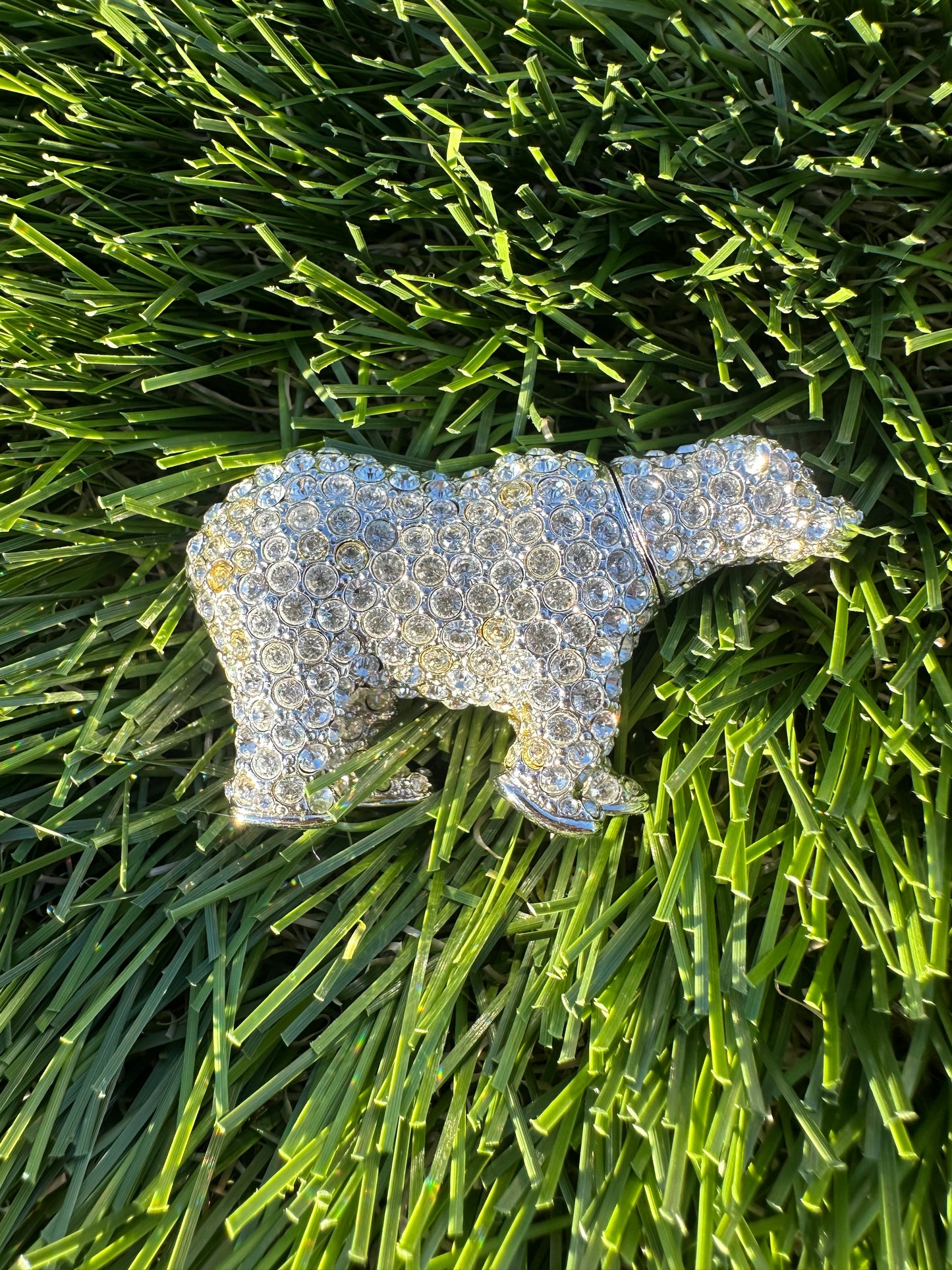 Estée Lauder sparkling Polar Bear Solid Perfume Compact Trinket