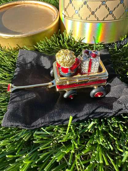 Estée Lauder Little Red Wagon Perfume Compact Trinket