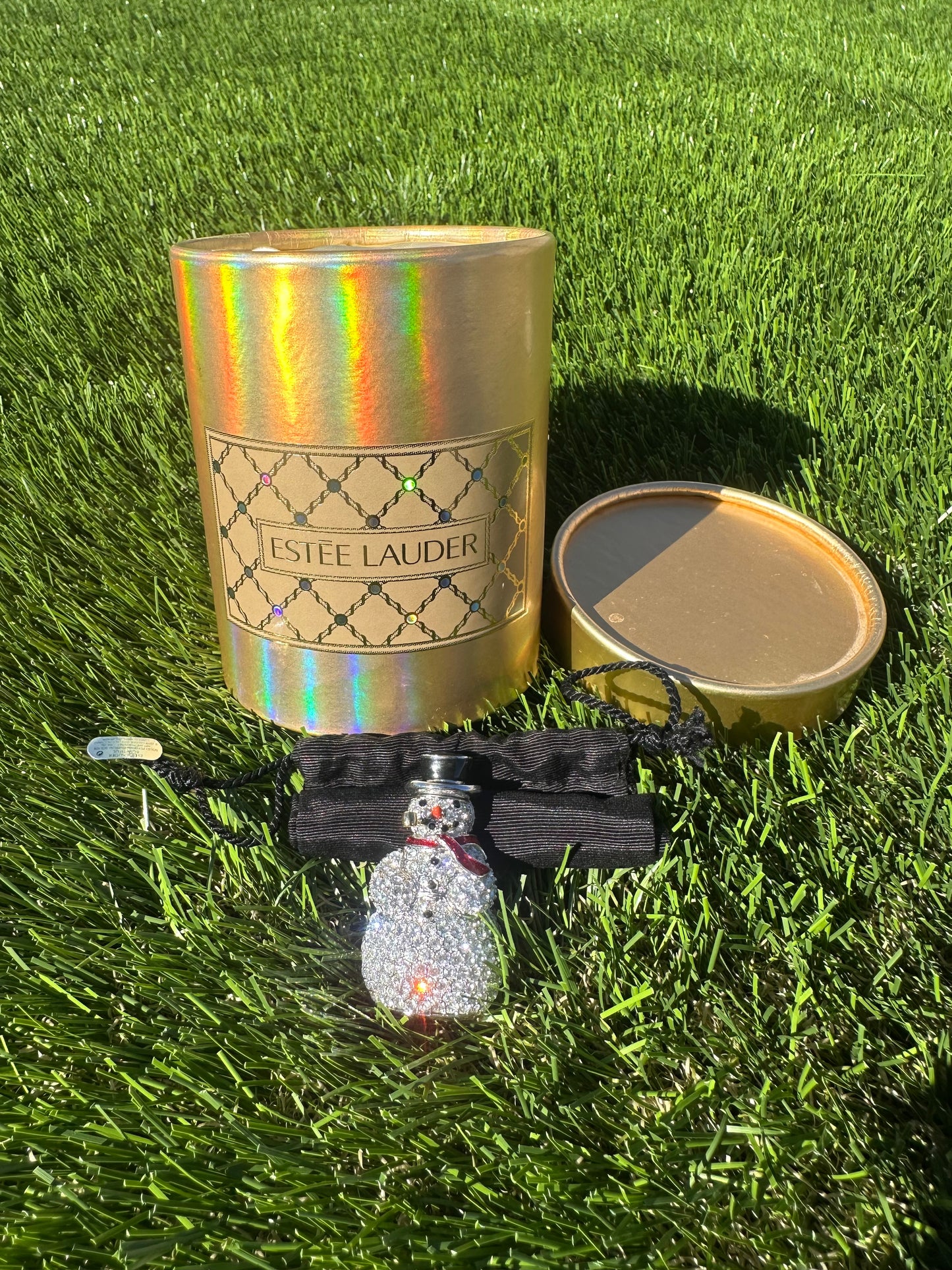 Estée Lauder Sparkling Snowman Compact Perfume Trinket