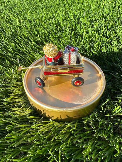 Estée Lauder Little Red Wagon Perfume Compact Trinket