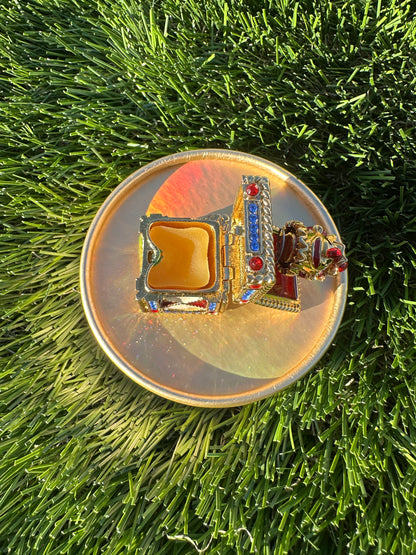 RARE Estée Lauder Jack in the Box Perfume Compact Trinket