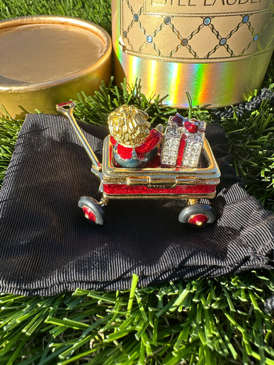 Estée Lauder Little Red Wagon Perfume Compact Trinket