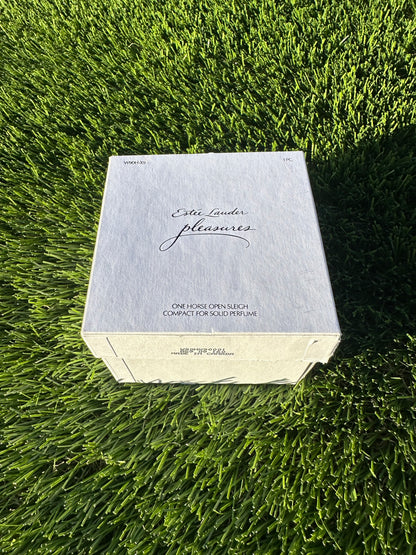 Ultra Rare Estée Lauder One Horse Open Sleigh Perfume Compact / Trinket