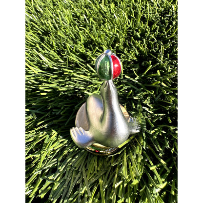 Estee Lauder 'Silver Juggling Seal' Solid Perfume Compact