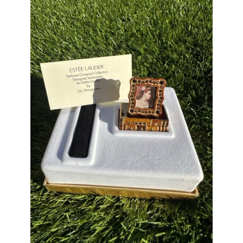 ESTEE LAUDER PERFUME COMPACT RARE 2002 ROMANTIC EDITION MIBB ~ BEAUTIFUL