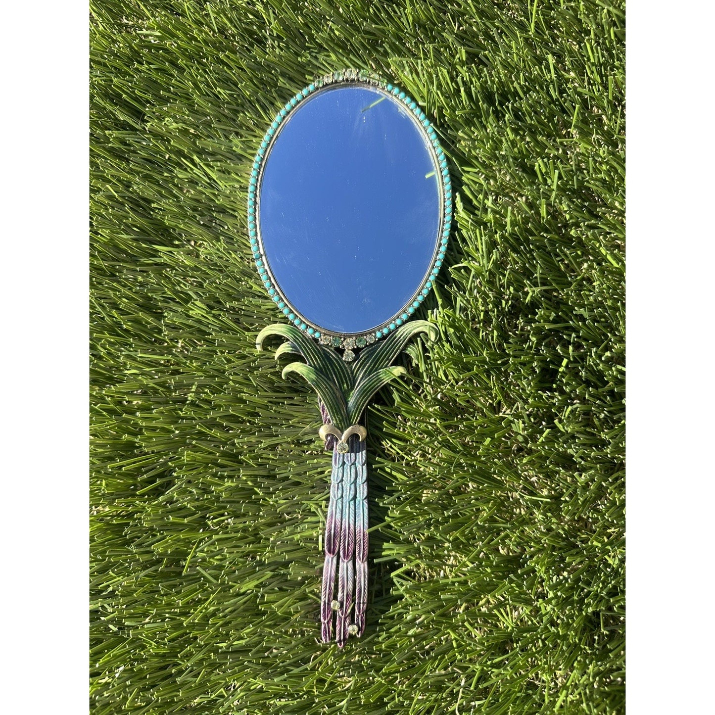 ⭐️ Two's Company Mandalay Austrian Crystal Hand Mirror⭐️